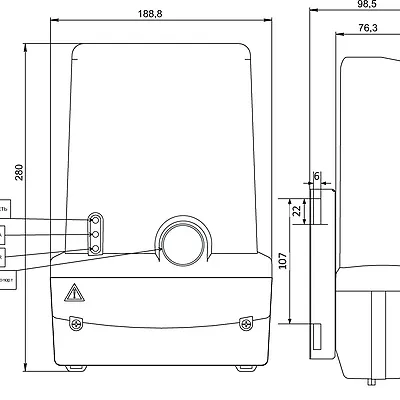 Габаритные размеры Трехфазный многотарифный счетчик активной и реактивной энергии CE307 C36 СПОДЭС/DLMS