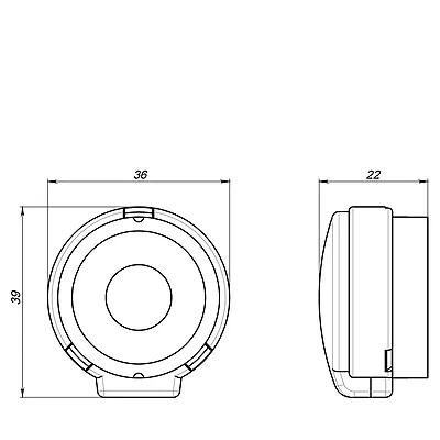 Габаритные размеры  Головка считывающая