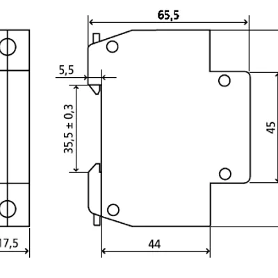 Габаритные размеры Ограничители импульсных напряжений (ОИН) ОИН1, ОИН2