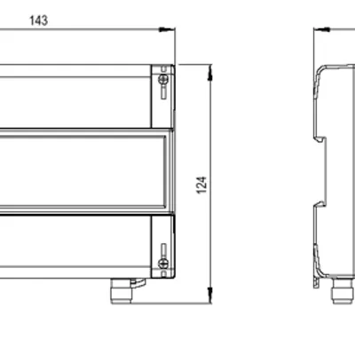 Габаритные размеры Счетчик электроэнергии однофазный многотарифный CE102-R8