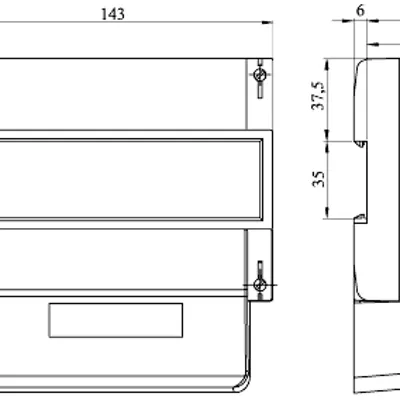 Габаритные размеры Счетчик электроэнергии трехфазный многотарифный CE301M-R33
