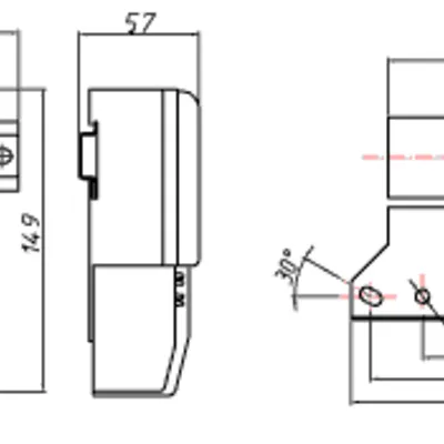 Габаритные размеры Счетчик электроэнергии трехфазный ЦЭ6804 Р30