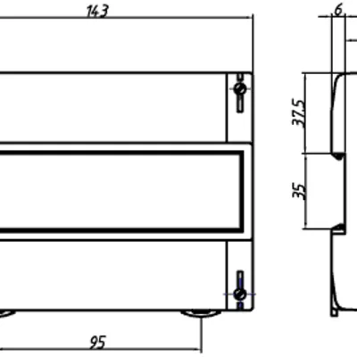 Габаритные размеры Счетчик электроэнергии трехфазный ЦЭ6804-Р31