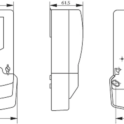 Габаритные размеры Счетчик электроэнергии однофазный ЦЭ6807Б-Ш4