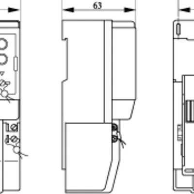 Габаритные размеры Счетчик электроэнергии трехфазный микропроцессорный многотарифный ЦЭ6822