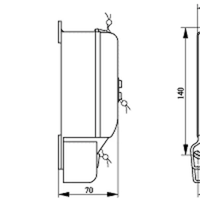 Габаритные размеры Счетчик электроэнергии однофазный микропроцессорный многотарифный ЦЭ6827М
