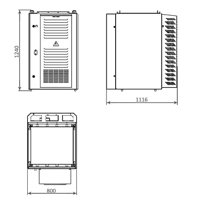 Габаритные размеры  19” Шкаф климатический антивандальный st-ou-88