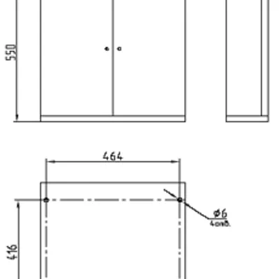 Габаритные размеры Щит распределительный этажный ЩЭР1Г-1